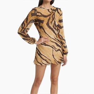 Ronny Kobo Timbra 100% Silk Minidress in size S
